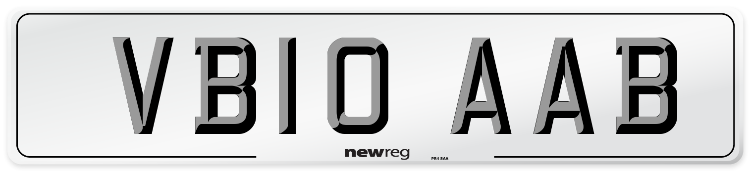 VB10 AAB Number Plate from New Reg